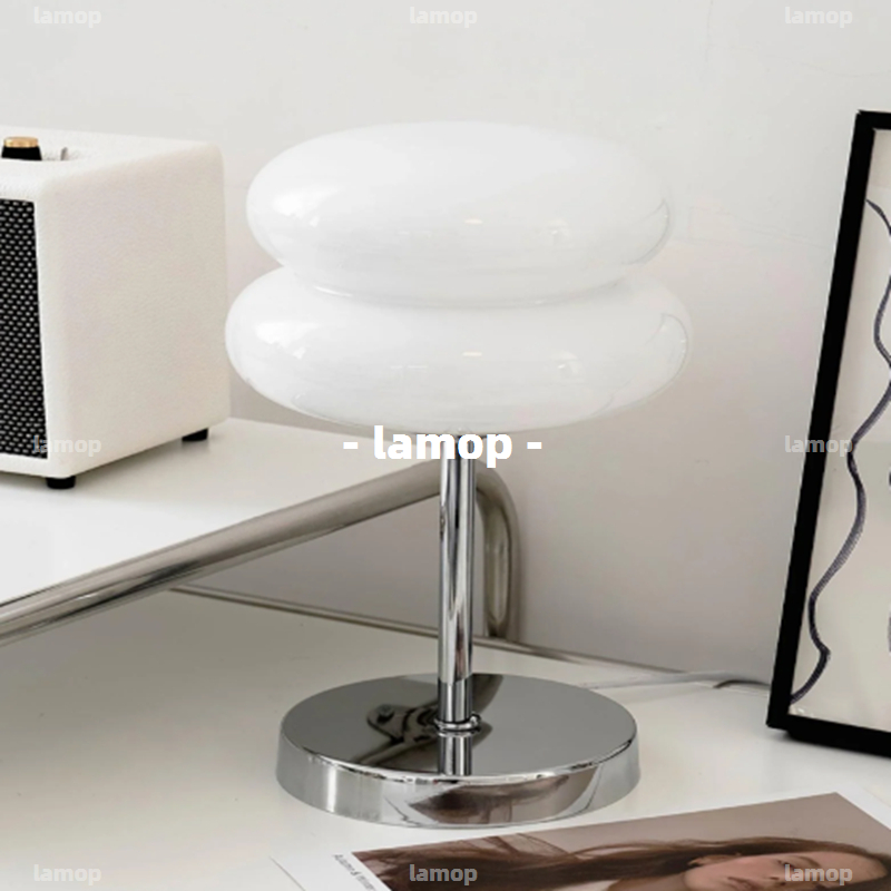 Ambient Lighting Decor For Room - Bauhaus Cream‑Globe Table Lamp Mid‑Century Minimalist