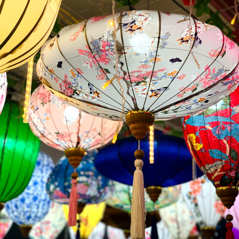 Restaurant Lighting Decoration - 12/14 inch Chinese Style Satin Silk