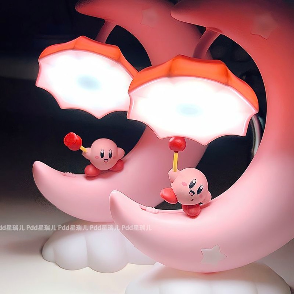 Ambient Lighting Decor For Room - Cute Kirby Moon Night Light, Kawaii