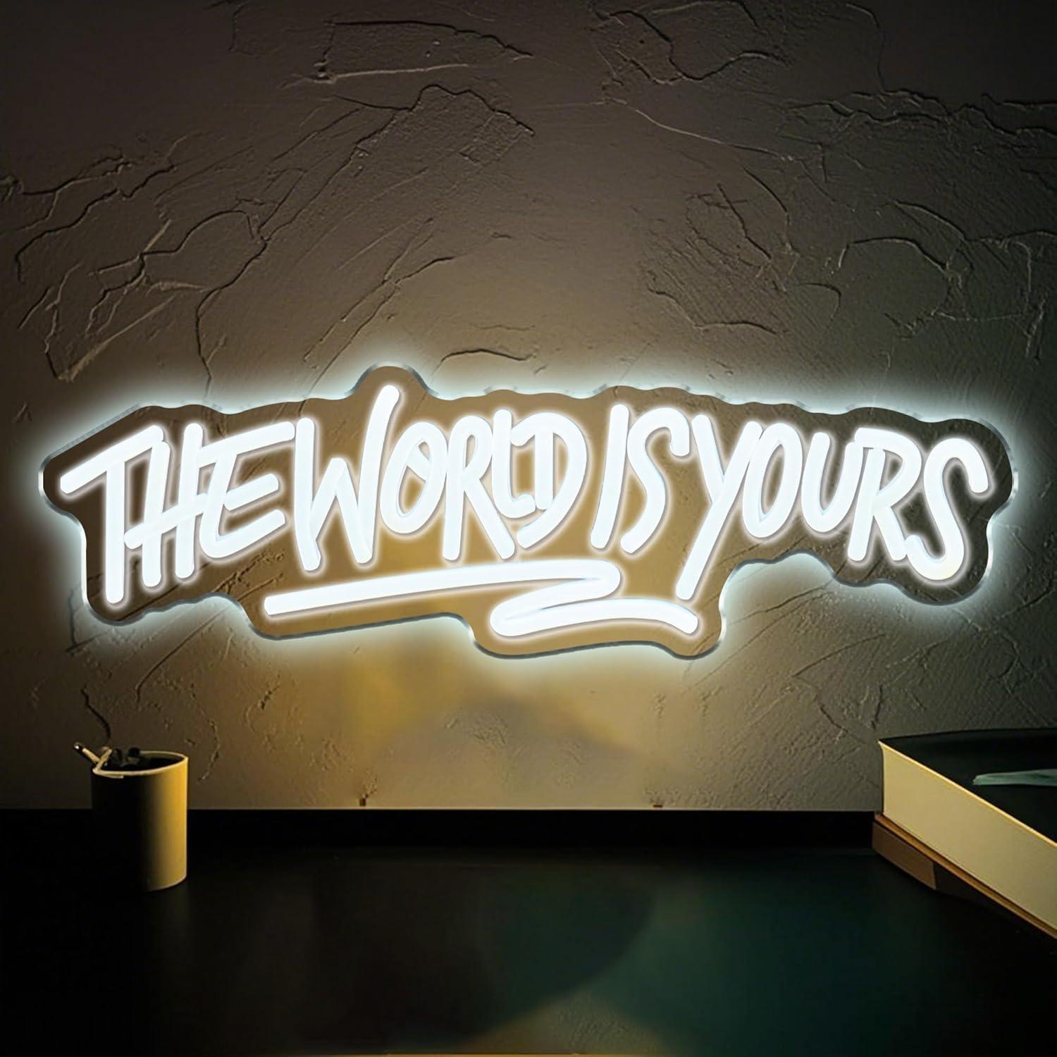 Lighting Decor For Wedding - The World is Yours Neon Sign