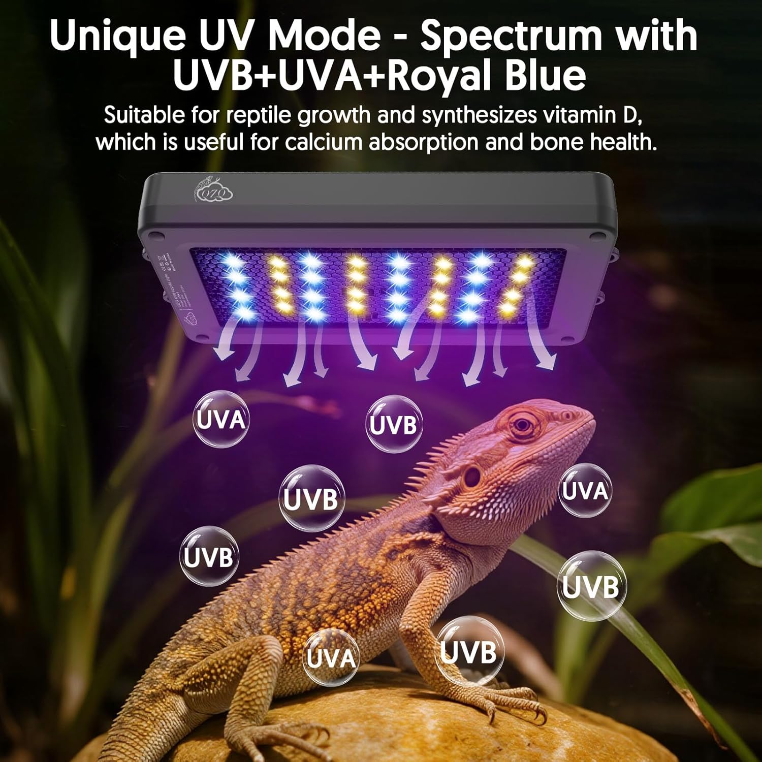 24W LED UVA UVB Reptile Lamp w - огляд і ціна Gecko Lighting & Decor