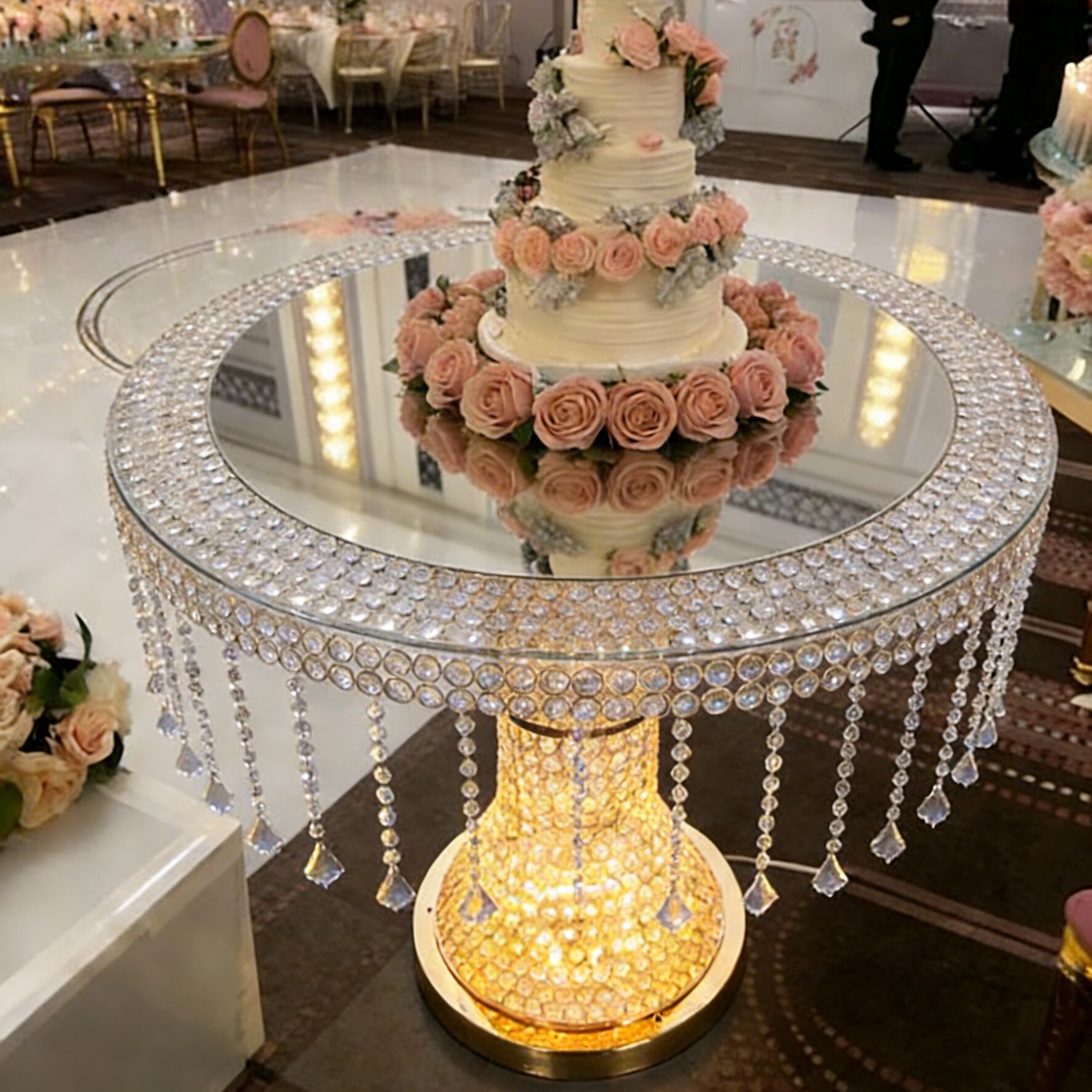 Luxury Crystal Wedding Cake St - огляд і ціна Lighting Decoration Stand