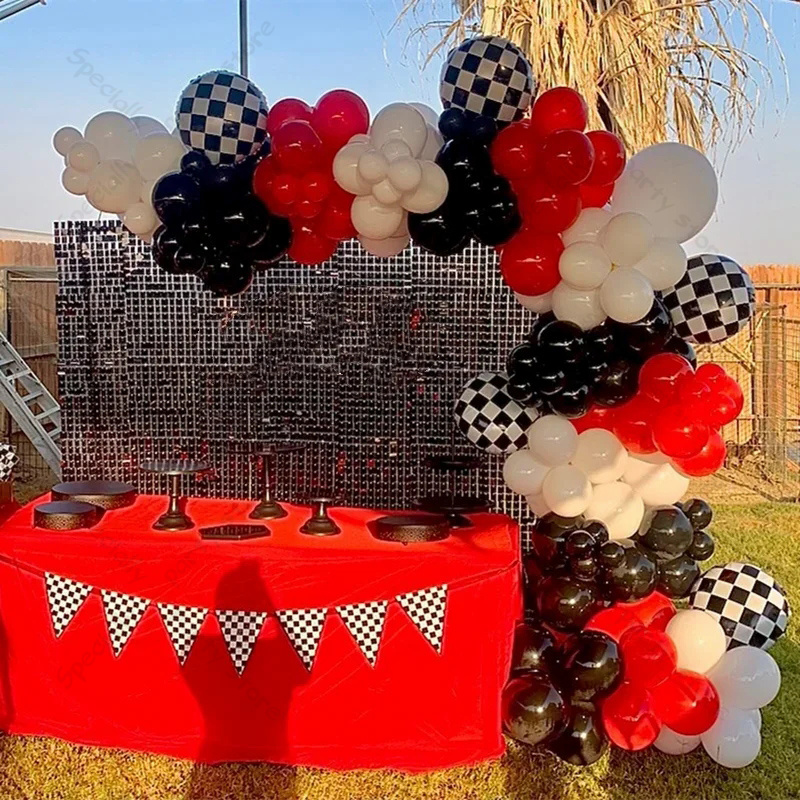 123pcs Racing Car Birthday Bal - огляд і ціна Lighting Mcqueen Birthday Decor
