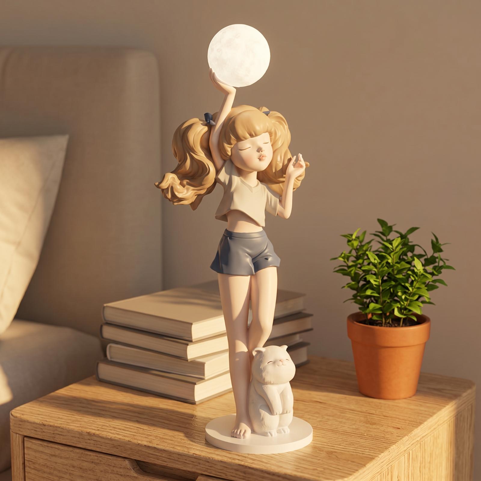 Elegant Girl Figurine Lamp wit - огляд і ціна Ambient Lighting Decor For Room