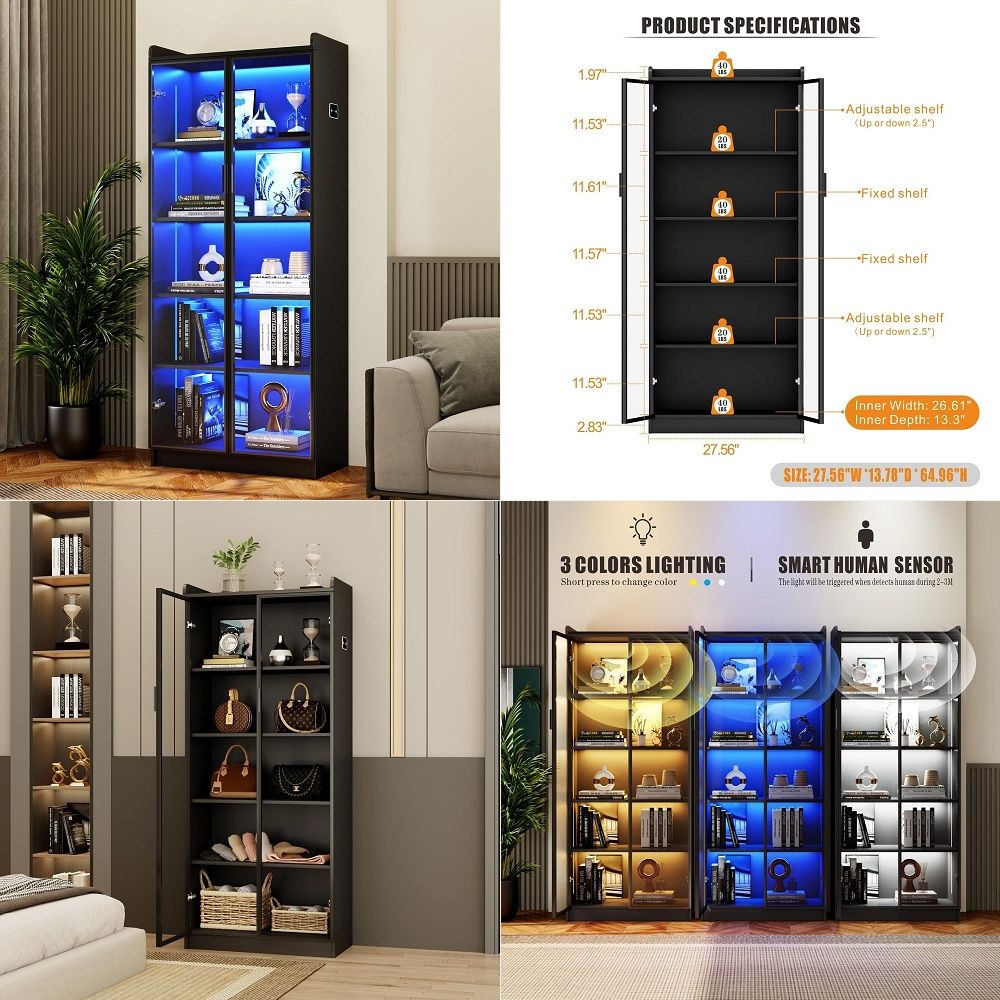 Display Cabinet with Adjustabl - огляд і ціна Lighting & Home Decor Studio