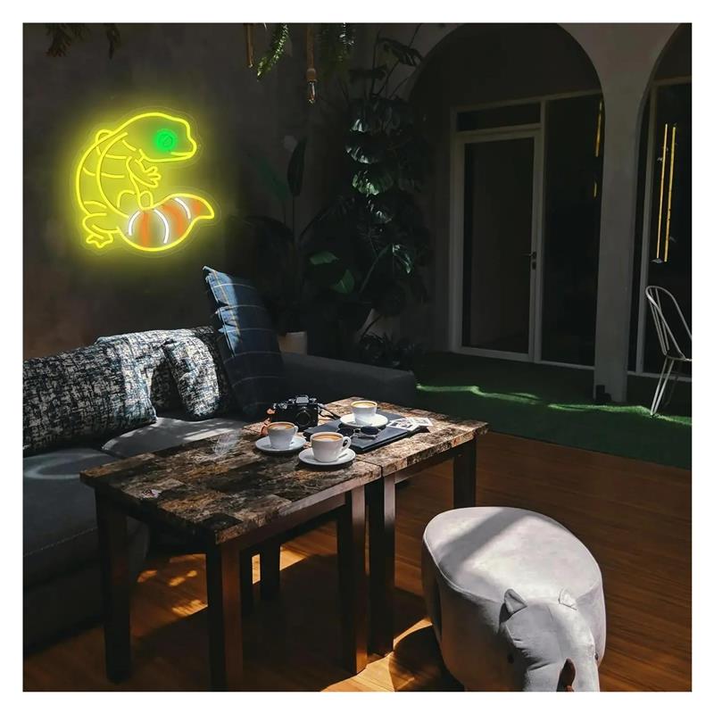 Gecko Shape Neon Sign Anime Li - огляд і ціна Gecko Lighting & Decor