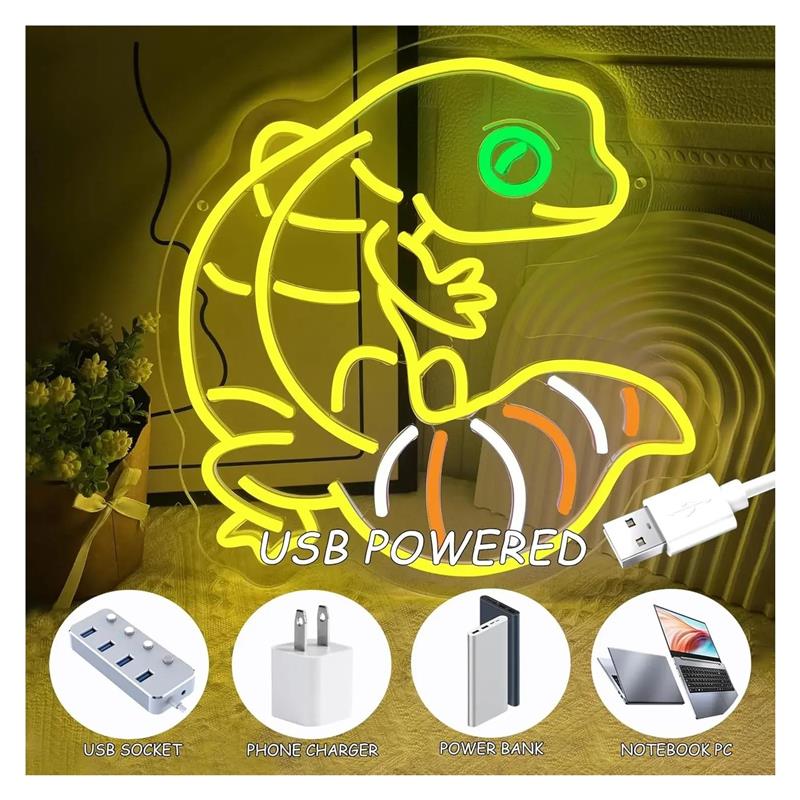 Gecko Shape Neon Sign Anime Li - огляд і ціна Gecko Lighting & Decor
