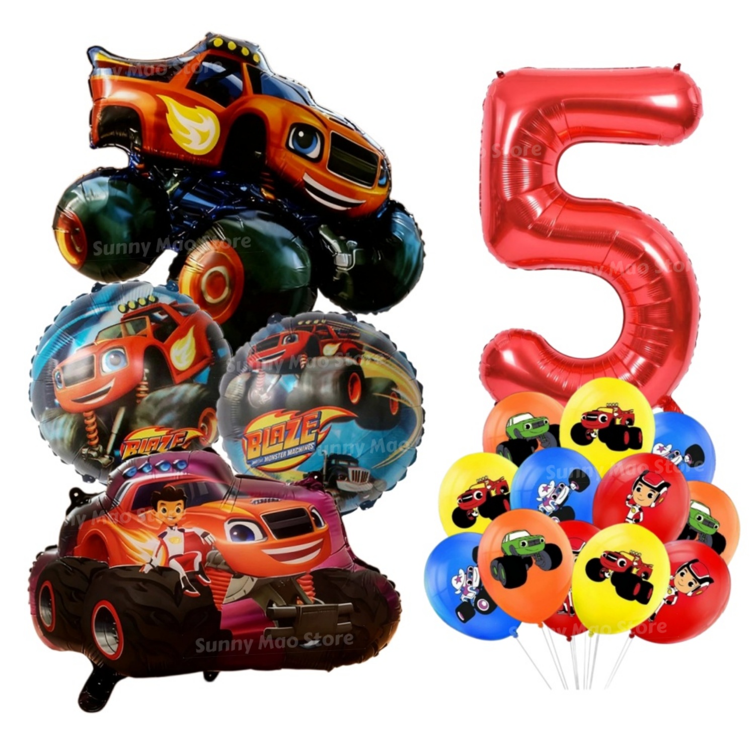 Blaze Monster Birthday Party D - огляд і ціна Lighting Mcqueen Birthday Decor