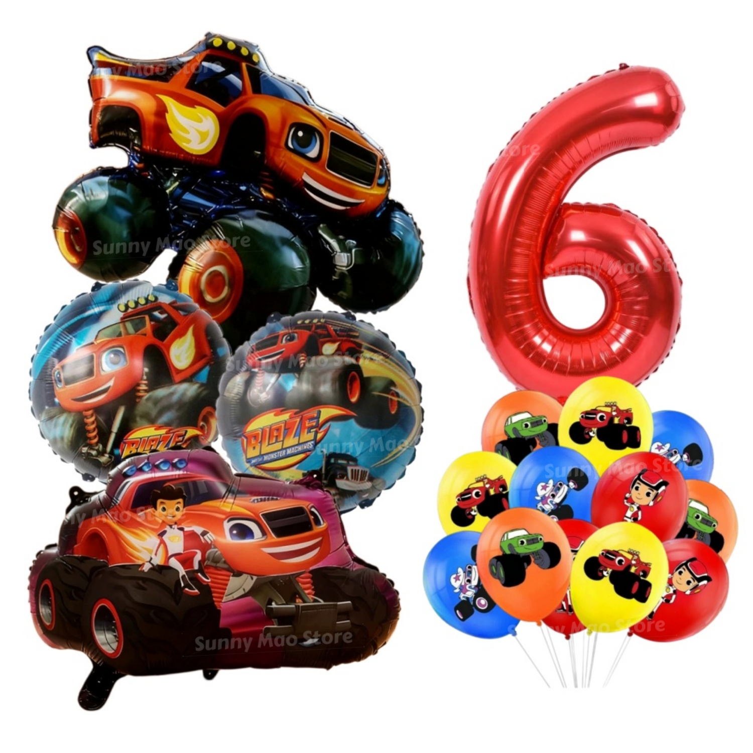 Blaze Monster Birthday Party D - огляд і ціна Lighting Mcqueen Birthday Decor