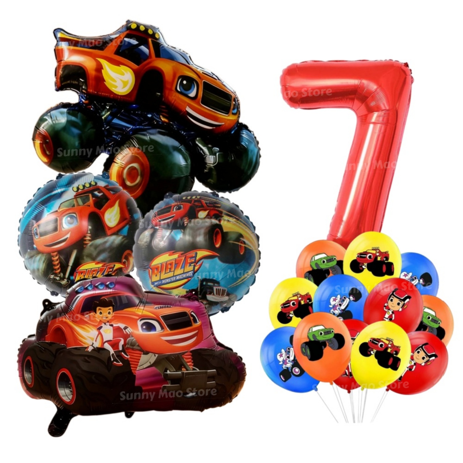 Blaze Monster Birthday Party D - огляд і ціна Lighting Mcqueen Birthday Decor