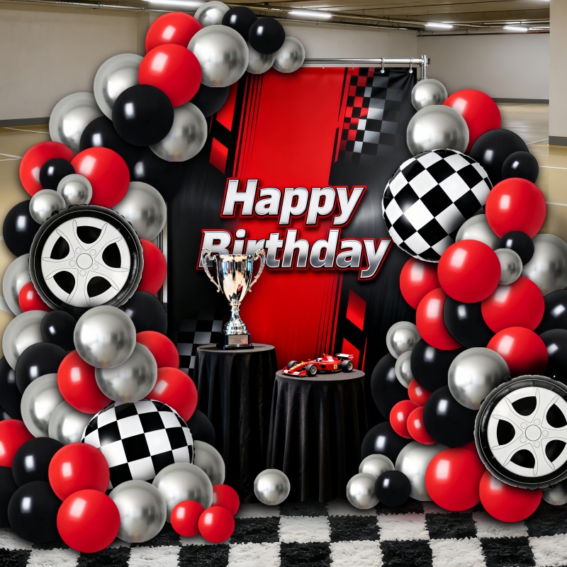 121-Piece Racing-Themed Party  - огляд і ціна Lighting Mcqueen Birthday Decor