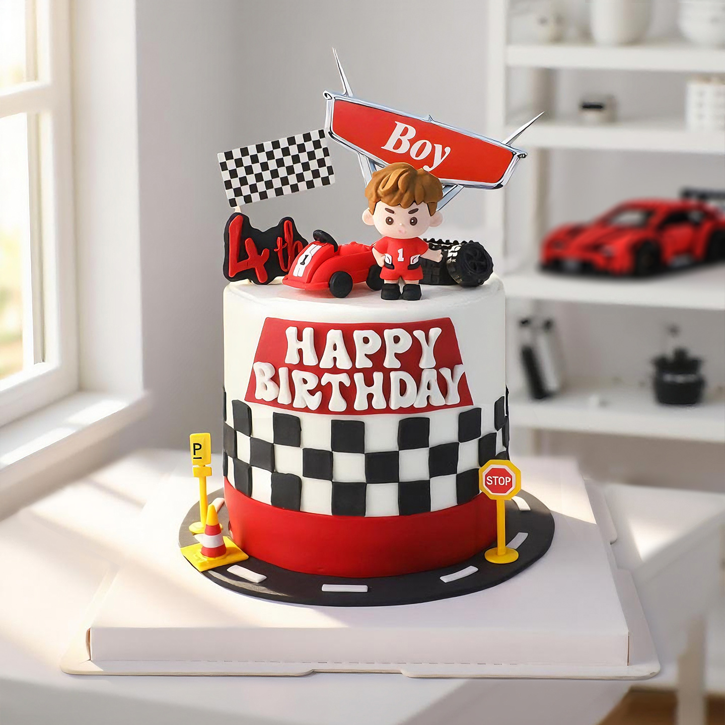 Soft Rubber F1 Racer Cake Topp - огляд і ціна Lighting Mcqueen Birthday Decor