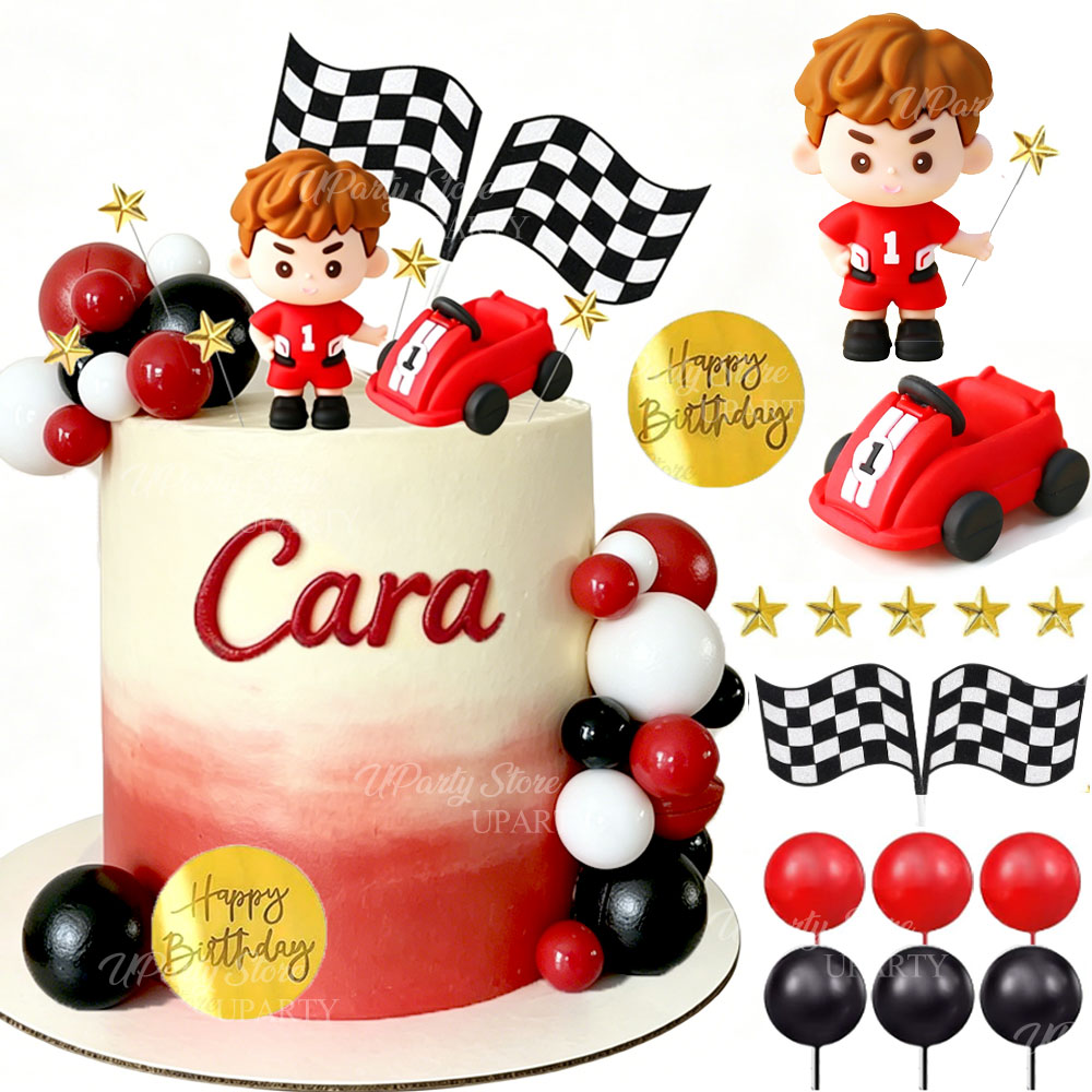 Red Racing Car Cake Toppers Re - огляд і ціна Lighting Mcqueen Birthday Decor