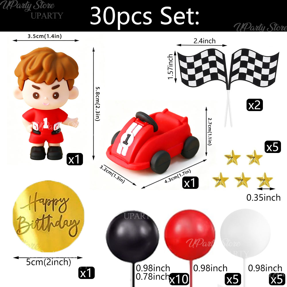 Red Racing Car Cake Toppers Re - огляд і ціна Lighting Mcqueen Birthday Decor