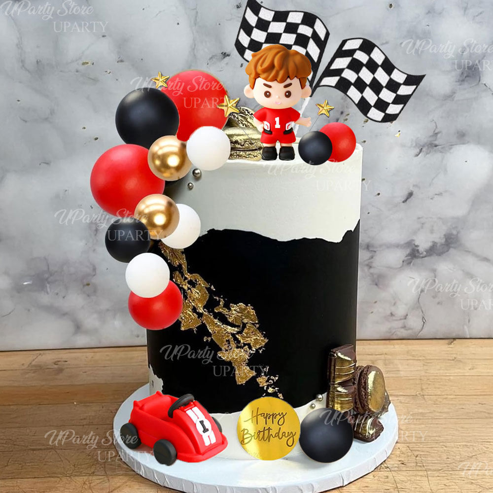 Red Racing Car Cake Toppers Re - огляд і ціна Lighting Mcqueen Birthday Decor