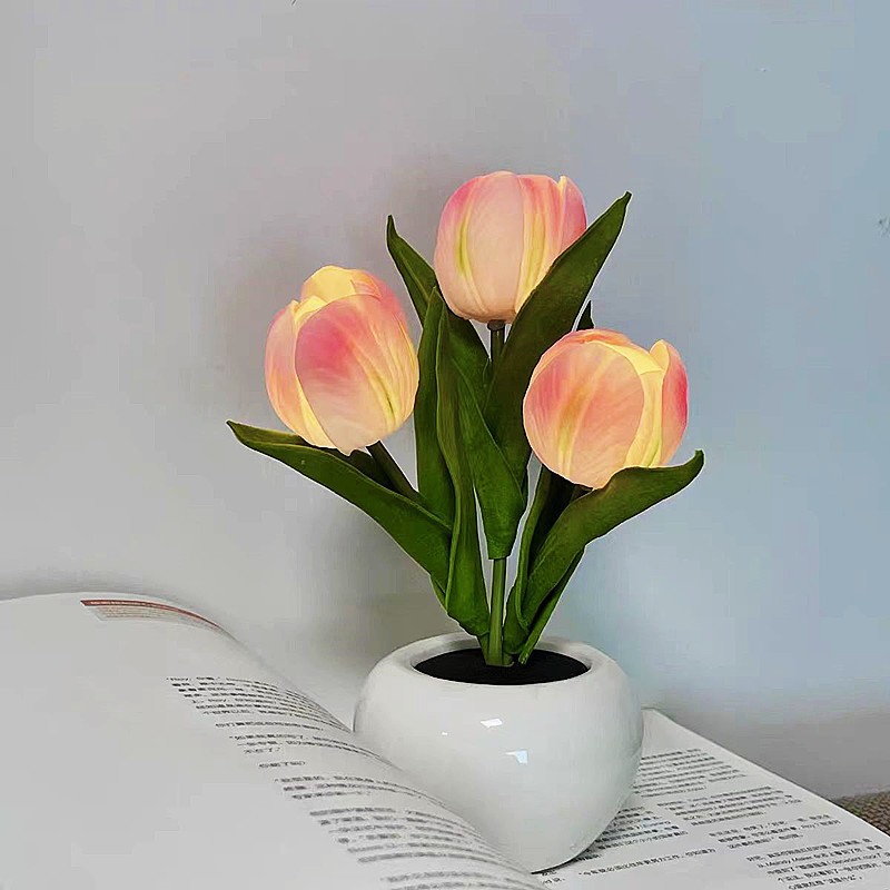 Tulip LED Lamp Night Simulatio - огляд і ціна Ambient Lighting Decor For Room