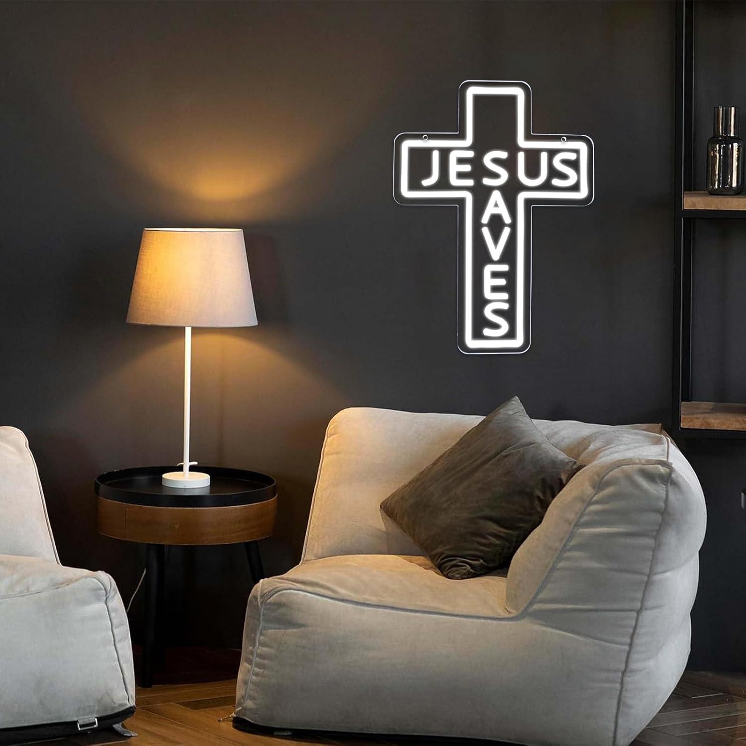 Jesus Saves Cross Neon Signs U - огляд і ціна Restaurant Lighting Decoration