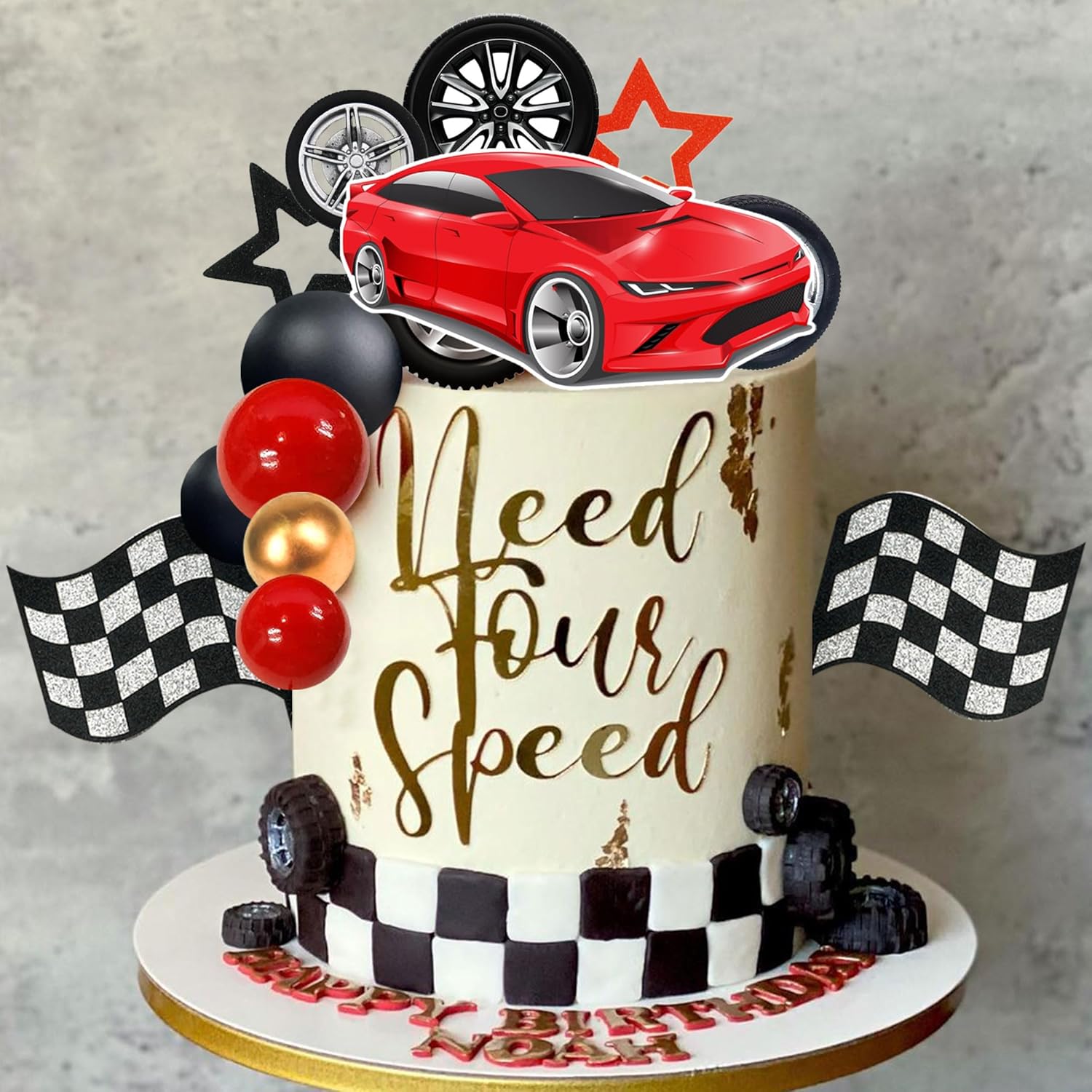 27 PCS Racing Wheel Cake Toppe - огляд і ціна Lighting Mcqueen Birthday Decor