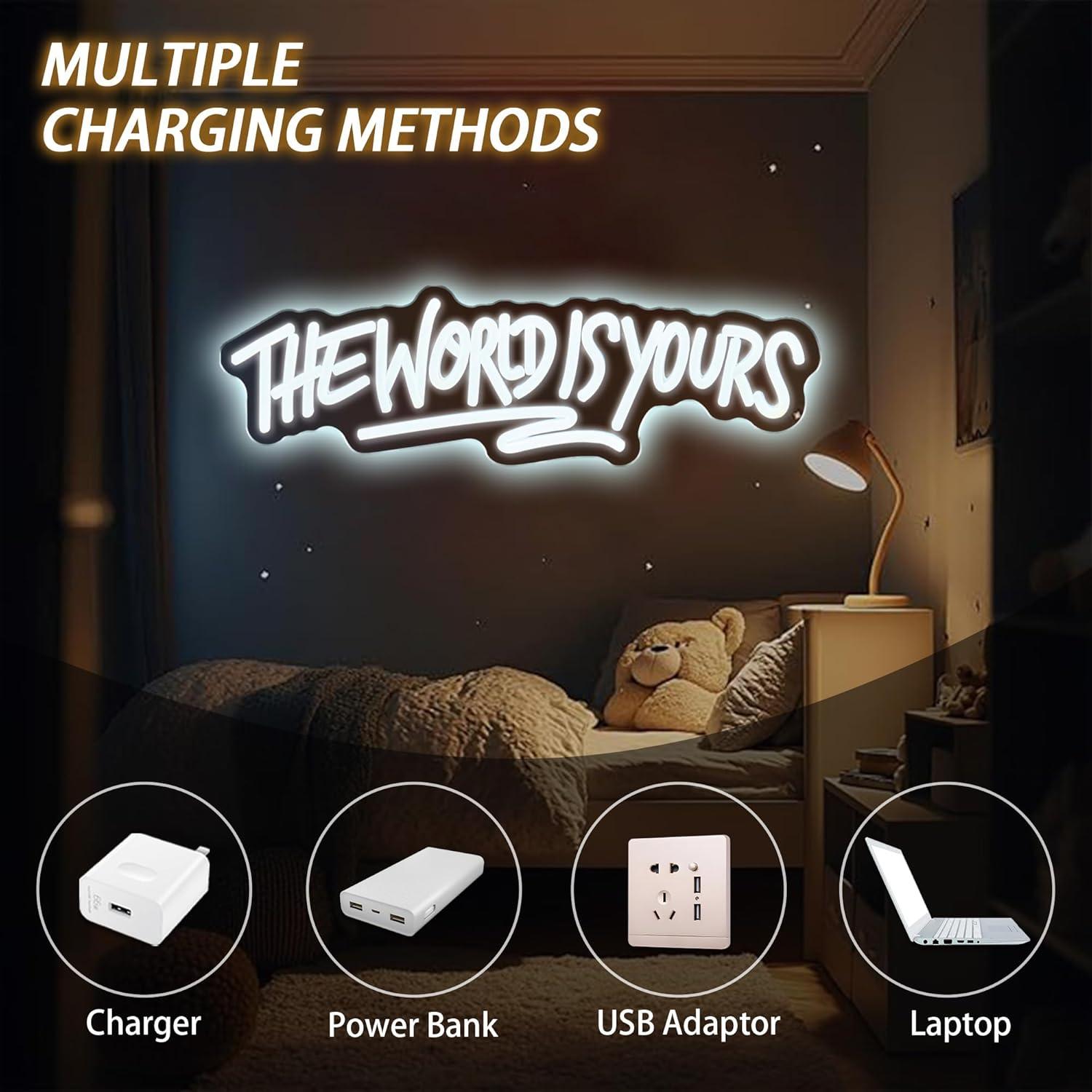 The World is Yours Neon Sign U - огляд і ціна Lighting Decor For Wedding