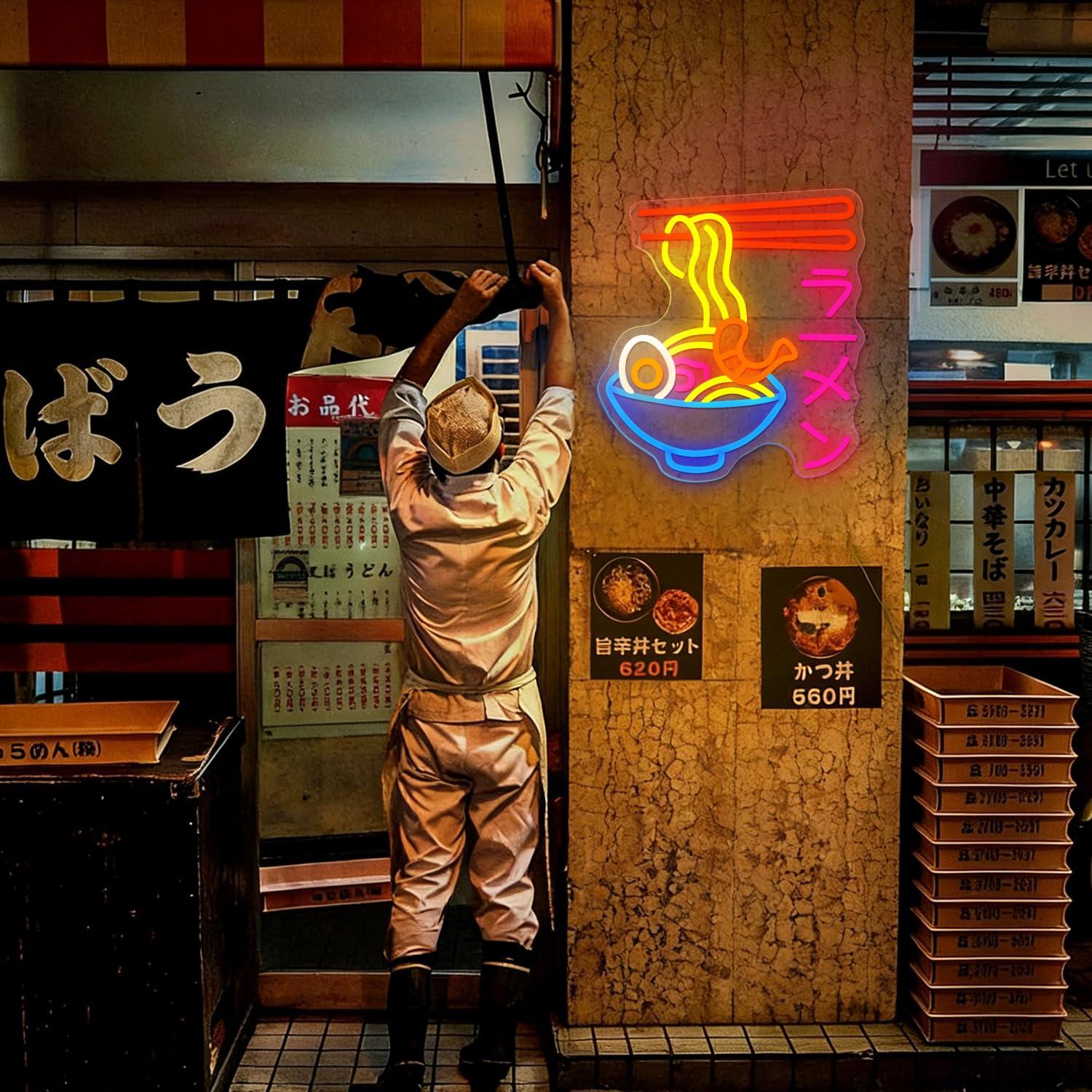Ramen Neon Sign Japanese Noodl - огляд і ціна Restaurant Lighting Decoration