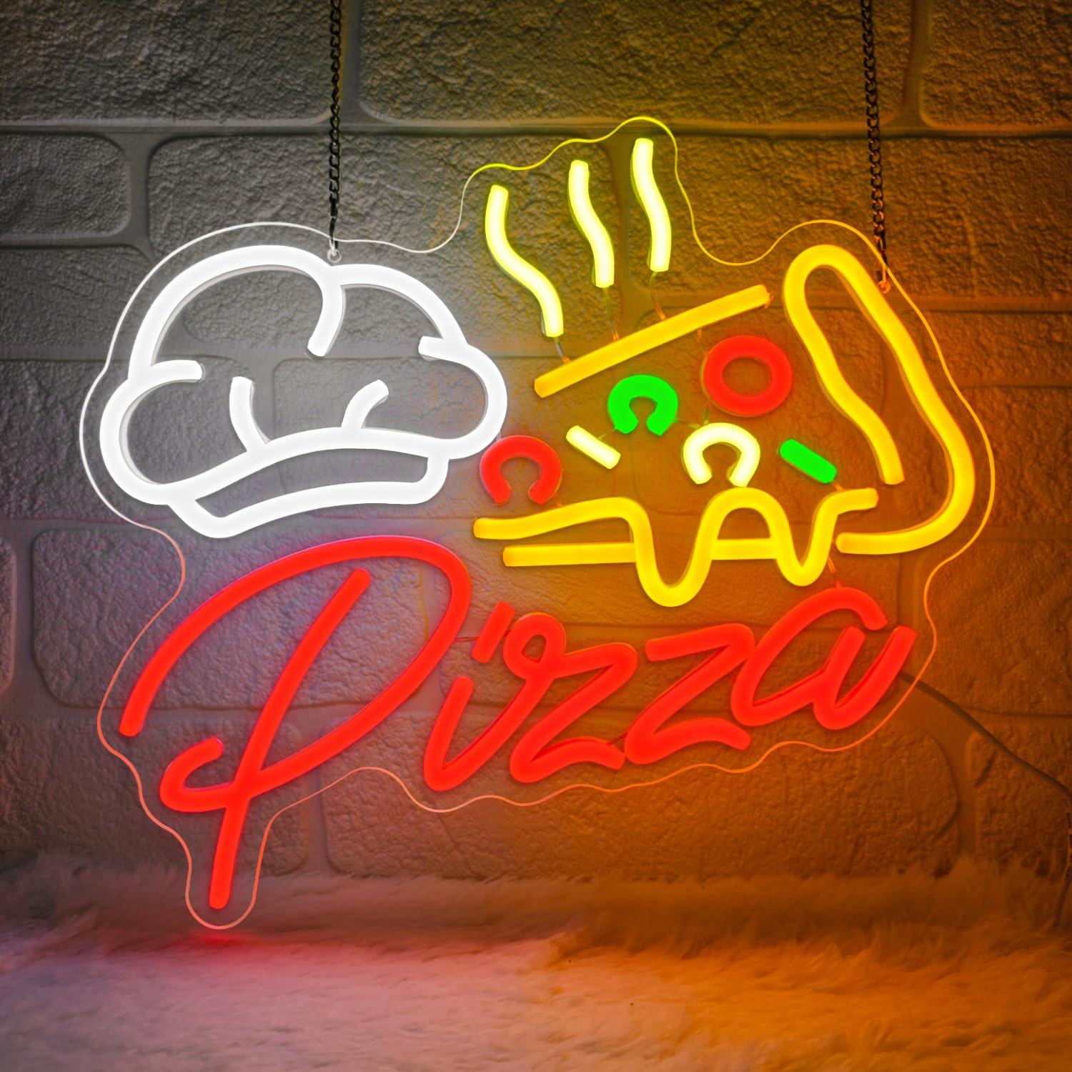 Pizza Neon Sign Colorful Pizza - огляд і ціна Restaurant Lighting Decoration